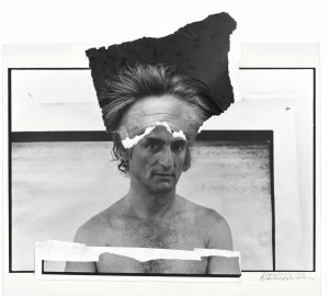 Black and white photograph of Larry Rivers by Arnold Newman